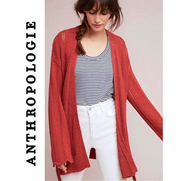 NWT Anthropologie Meadow Rue Pricilla Pointelle Cardigan - Picture 1 of 5